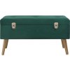 Lavice s úložným prostorem 80 cm samet [329929] (Barva Zelená)