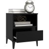 Noční stolek 40 x 35 x 50 cm [821812] (Barva Černá)