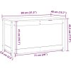 Úložný box 80 x 40 x 45,5 cm masivní borové dřevo [823538] (Barva Černá)
