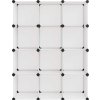 Úložný organizér s 12 kostkami průhledný PP [340556] (Barva Černá a průhledná)