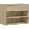 Lavice s botníkem 60 x 30 x 45 cm dřevotříska [808741] (Barva dub sonoma)