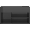 Lavice s botníkem 80 x 30 x 45 cm dřevotříska [808748] (Barva Černá)