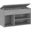 Lavice s botníkem 80 x 30 x 45 cm dřevotříska [808748] (Barva Černá)