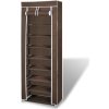 Látkový botník s dvířky - 57 x 29 x 162 cm - [240492] (Barva Hnědá)