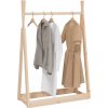 Stojan na oblečení 100 x 45 x 150 cm masivní borové dřevo [824985] (Barva Šedá)