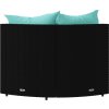 Zahradní rohové pohovky s poduškami 2 ks polyratan [319806] (Barva Černo-modrá)