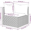 Zahradní rohová pohovka s poduškami polyratan [319761] (Barva Šedá)