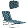 Skládací zahradní lehátka 2 ks ocel a látka [44302] (Barva Šedá)