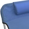 Skládací lehátka 2 ks textilen a ocel [360180] (Barva Modrá)