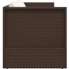 Zahradní postel 200 x 60 cm polyratan [49392] (Barva Hnědá)