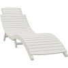 Zahradní lehátko 184 x 55 x 64 masivní akáciové dřevo [363281] (Barva Bílá)