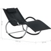 Zahradní lehátko s polštářkem textilen [47788] (Barva Černá)