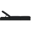 Zahradní lehátko 1 ks s poduškou 201x55x62 cm polyratan [319632] (Barva Černá)