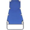 Skládací opalovací lehátko práškovaná ocel [310329] (Barva tyrkysově modrá)