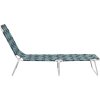 Skládací opalovací lehátko práškovaná ocel [310329] (Barva tyrkysově modrá)