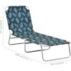 Skládací opalovací lehátko práškovaná ocel [310329] (Barva tyrkysově modrá)