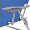 Zahradní lehátko se stříškou ocel [310336] (Barva Modrá)