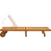 Zahradní lehátko s poduškou masivní akáciové dřevo [3061347] (Barva Béžová)