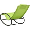 Zahradní lehátko s polštářem ocel a textilen [317584] (Barva Šedá)