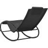 Zahradní lehátko s polštářem ocel a textilen [317584] (Barva Šedá)