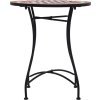 Mozaikový bistro stolek 60 cm keramika [46713] (Barva Hnědá)