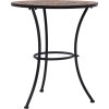 Mozaikový bistro stolek 60 cm keramika [46713] (Barva Hnědá)
