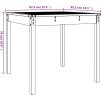 Zahradní stůl šedý 82,5 x 82,5 x 76 cm masivní borové dřevo [823967] (Barva Přírodní douglaska)