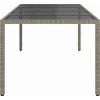 Zahradní stůl 250 x 100 x 75 cm tvrzené sklo a polyratan [316727] (Barva Šedá)