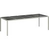 Zahradní stůl 250 x 100 x 75 cm tvrzené sklo a polyratan [316727] (Barva Šedá)