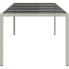 Zahradní stůl 250 x 100 x 75 cm tvrzené sklo a polyratan [316727] (Barva Šedá)