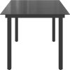 Zahradní stůl 190x90x74 cm hliník a sklo [42789] (Barva Černá)