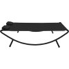 Zahradní lehátko textil [313529] (Barva Černá)