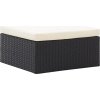 Zahradní postel se stříškou odstíny polyratan [46156] (Barva Černá)