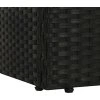 Zahradní postel 195 x 60 cm polyratan [43953] (Barva Černá)