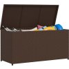 Zahradní úložný box 120 x 50 x 60 cm polyratan [42499] (Barva Hnědá)