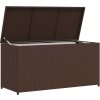 Zahradní úložný box 120 x 50 x 60 cm polyratan [42499] (Barva Hnědá)