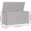 Zahradní úložný box 120 x 50 x 60 cm polyratan [42499] (Barva Hnědá)