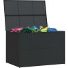 Zahradní úložný box 150 x 100 x 100 cm polyratan [44245] (Barva Černá)