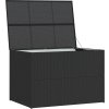 Zahradní úložný box 150 x 100 x 100 cm polyratan [44245] (Barva Černá)