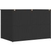 Zahradní úložný box 150 x 100 x 100 cm polyratan [44245] (Barva Černá)