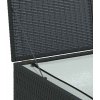 Zahradní úložný box 150 x 100 x 100 cm polyratan [44245] (Barva Černá)