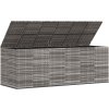 Zahradní úložný box PE ratan 291 x 100,5 x 104 cm [317237] (Barva Šedá)