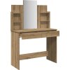 Toaletní stolek se zrcadlem 96 x 39 x 142 cm [837579] (Barva Kouřový dub)