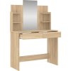 Toaletní stolek se zrcadlem 96 x 39 x 142 cm [837579] (Barva Kouřový dub)