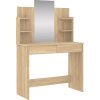Toaletní stolek se zrcadlem 96 x 39 x 142 cm [837579] (Barva Kouřový dub)