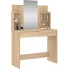 Toaletní stolek se zrcadlem 96 x 39 x 142 cm [837579] (Barva Kouřový dub)