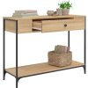 Konzolový stolek 100x34,5x75 cm kompozitní dřevo [834161] (Barva dub sonoma)