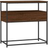 Konzolový stolek 75 x 40 x 75 cm kompozitní dřevo [834159] (Barva Hnědý dub)