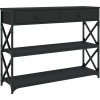 Konzolový stolek 100 x 28 x 75 cm kompozitní dřevo [834190] (Barva Černá)