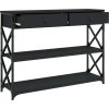 Konzolový stolek 100 x 28 x 75 cm kompozitní dřevo [834190] (Barva Černá)